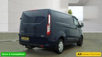 USED 2019 19 FORD TRANSIT CUSTOM Blue 2.0 320 EcoBlue Trend van, 68,700 miles, Euro 6, ULEZ compliant, 6-Speed manual, touchscreen, cruise, DAB, front & rear sensors. Plus VAT @ 20%! This 2019 Ford Transit Custom presents an exceptional ownership proposition, having been meticulously maintained by a single owner from new.  This popular 320 Trend L1 H1 model is powered by an efficient 2.0 litre EcoBlue diesel engine, meeting Euro 6 emission standards.  It comes equipped with both front and rear parking sensors, along with front fog lamps, making manoeuvring in tight spaces considerably easier.  With a mileage of just 68,700 miles, this van has been driven sparingly for its ag