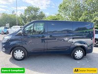USED 2019 19 FORD TRANSIT CUSTOM Blue 2.0 320 EcoBlue Trend van, 68,700 miles, Euro 6, ULEZ compliant, 6-Speed manual, touchscreen, cruise, DAB, front & rear sensors. Plus VAT @ 20%! This 2019 Ford Transit Custom presents an exceptional ownership proposition, having been meticulously maintained by a single owner from new.  This popular 320 Trend L1 H1 model is powered by an efficient 2.0 litre EcoBlue diesel engine, meeting Euro 6 emission standards.  It comes equipped with both front and rear parking sensors, along with front fog lamps, making manoeuvring in tight spaces considerably easier.  With a mileage of just 68,700 miles, this van has been driven sparingly for its ag