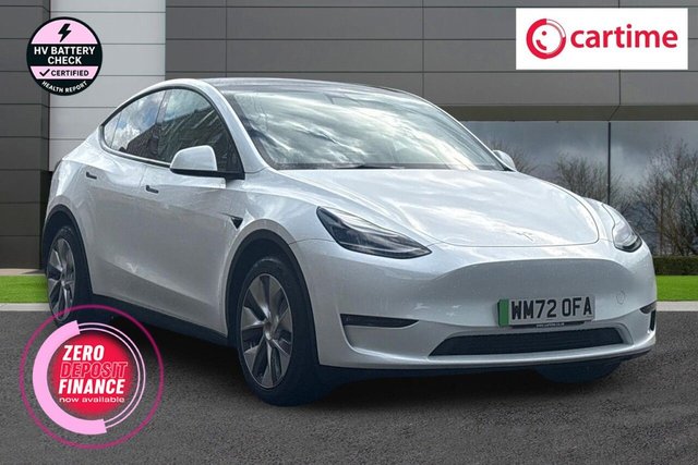 View our Tesla Model Y (Dual Motor) Long Range SUV 5dr Electric Auto 4WDE (384 bhp) Expansive Glass Roof, Heated Seats, Heated Steering Wheel, Touchscreen With Navigation, 19in Alloys