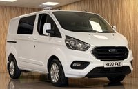 USED 2022 22 FORD TRANSIT CUSTOM 2.0 300 EcoBlue Limited Crew Van Double Cab 5dr Diesel Manual L1 H1 Euro 6 (s/s) (6 Seat) (130 ps) 6 SEATER !