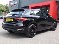 USED 2023 23 AUDI A3 Sportback 1.0 TFSI 30 Sport 5d 110 S/S 1 OWNER FROM NEW, FULL SERVICE HISTORY, SAT NAV, VIRTUAL COCKPIT (DIGITAL DASH), FULL BLACK LEATHER UPHOLSTERY, WIRELESS APPLE CARPLAY / ANDROID AUTO, FLAT BOTTOM MULTI-FUNCTION STEERING WHEEL, REAR PARKING SENSORS, DAB RADIO, BLUETOOTH, 2x USB PORTS, MANUAL 6 SPEED, 17 INCH ALLOY WHEELS, ELECTRIC FOLDING HEATED DOOR MIRRORS, CRUISE CONTROL & SPEED LIMITER, RAIN & LIGHT SENSORS, KEYLESS START, VOICE CONTROL, DRIVE SELECT, DUAL ZONE CLIMATE CONTROL, LANE DEPARTURE WARNING, TPMS, SPACE SAVER SPARE