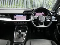 USED 2023 23 AUDI A3 Sportback 1.0 TFSI 30 Sport 5d 110 S/S 1 OWNER FROM NEW, FULL SERVICE HISTORY, SAT NAV, VIRTUAL COCKPIT (DIGITAL DASH), FULL BLACK LEATHER UPHOLSTERY, WIRELESS APPLE CARPLAY / ANDROID AUTO, FLAT BOTTOM MULTI-FUNCTION STEERING WHEEL, REAR PARKING SENSORS, DAB RADIO, BLUETOOTH, 2x USB PORTS, MANUAL 6 SPEED, 17 INCH ALLOY WHEELS, ELECTRIC FOLDING HEATED DOOR MIRRORS, CRUISE CONTROL & SPEED LIMITER, RAIN & LIGHT SENSORS, KEYLESS START, VOICE CONTROL, DRIVE SELECT, DUAL ZONE CLIMATE CONTROL, LANE DEPARTURE WARNING, TPMS, SPACE SAVER SPARE