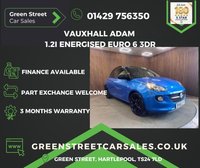 USED 2018 68 VAUXHALL ADAM 1.2i ENERGISED Euro 6 3dr Serviced+MOTd+3 Month Warranty