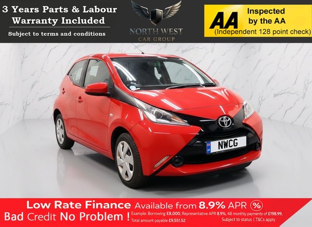 View our Toyota Aygo 1.0 VVT-i x-play Hatchback 5dr Petrol Manual Euro 6 (68 ps) NATIONWIDE PARTS & LABOUR WARRANTY INCLUDED + 12 MONTHS AA BREAKDOWN FREE