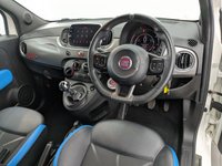 USED 2017 17 FIAT 500 1.2 S Hatchback 3dr Petrol Manual Euro 6 (s/s) (69 bhp) 15 INCH ALLOYS, REAR PARKING SENSORS , BLACK /BLUE  FABRIC UPHOLSTERY , BLUETOOTH CONNECTION , DAB RADIO , SERVICE HISTORY - LATEST MAY 2026