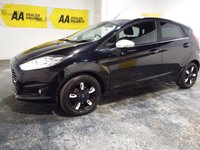 USED 2016 66 FORD FIESTA 1.0T EcoBoost Zetec Black Edition Hatchback 5dr Petrol Manual Euro 6 (s/s) (100 ps) &pound;20 ROAD TAX-SAT NAV-DAB-A/C-HEATED WINDSCREEN-BLUETOOTH-USB-C/D
