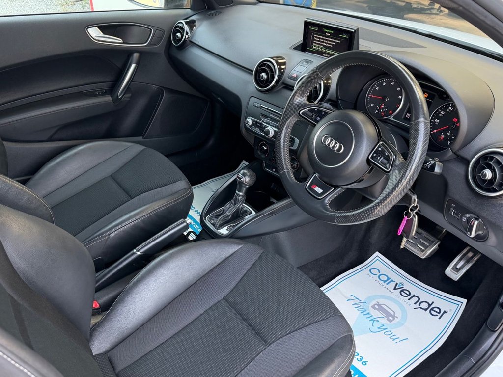 USED 2018 18 AUDI A1 1.0 TFSI S line Hatchback 3dr Petrol S Tronic Euro 6 (s/s) (Nav) (95 ps) 5 Services|Sensors|Cruise|