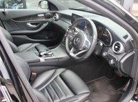 PRE-OWNED 2020 70 MERCEDES-BENZ C-CLASS 2.0 C300d AMG Line Edition (Premium) Saloon 4dr Diesel G-Tronic+ Euro 6 (s/s) (245 ps) Obsidian Black Metallic (&pound;685 option), Full Black Leather Interior, AMG Alloys, Heated Seats, 12.3in Digital Instrument Display, Smart Phone Integration, Apple CarPlay, Parking Camera, Active Park Assist, Ambient Lighting, Dynamic LED Headlights, Comand Satellite Navigation, Auto Dimming Mirrors, Wireless Phone Charging, Dynamic Select, DAB Radio, Android Auto, Cruise Control, Tyre Pressure Monitor, Road Sign Recognition, Electric Folding Mirrors, Two Zone Automatic Climate Control, 2 Keys