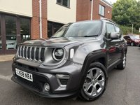 USED 2018 68 JEEP RENEGADE 1.3 GSE T4 Limited SUV 5dr Petrol DDCT Euro 6 (s/s) (150 ps) 