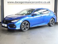 USED 2017 17 HONDA CIVIC 1.5 VTEC Turbo Sport Hatchback 5dr Petrol CVT Euro 6 (s/s) (182 ps) COMES WITH A COMPREHENSIVE HONDA MAIN DEALER SERVICE HISTORY + SATELLITE NAVIGATION + APPLE CARPLAY / ANDROID AUTO + REAR VIEW CAMERA + BLUETOOTH PHONE AND MEDIA CONNECTIVITY + APPS CONTROL + IN CAR ENTERTAINMENT WITH TOUCH SCREEN MEDIA DISPLAY + AUTOMATIC LED HEADLIGHTS + DAB DIGITAL RADIO + DUAL ZONE CLIMATE CONTROL + AIR CONDITIONING + ECO STOP/START SYSTEM + SELECTABLE DRIVING MODES + FRONT AND REAR PARKING SENSORS + 17 INCH ALLOY WHEELS + AUTOMATIC WIPERS WITH RAIN SENSOR