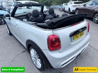 USED 2017 67 MINI CONVERTIBLE 2.0 Cooper S Convertible Automatic, 20,400 miles, 2 owners, full history, Euro 6, Leather interior, Sat Nav, Alloy wheels & great spec throughout. Discover this exceptional 2017 MINI Convertible Cooper S, boasting remarkably low mileage of just 20,400 miles, a testament to its careful ownership by only two previous keepers. This stylish convertible is powered by a responsive 2.0 litre petrol engine, meeting Euro 6 emissions standards. It comes equipped with desirable features including 17 inch Tentacle Spoke alloy wheels in silver, black bonnet stripes for a sporty look, and automatic dual zone air conditioning to ensure comfort for all oc
