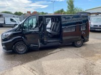 USED 2022 71 FORD TRANSIT CUSTOM FACTORY MS-RT CREW VAN DOUBLE CAB AUTO L2 H1 EURO 6 (185bhp) IN BLACK FULL MOT, 6 MONTH WARRATY, PX WELCOME