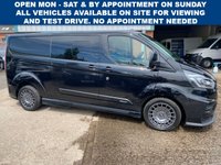 USED 2022 71 FORD TRANSIT CUSTOM FACTORY MS-RT CREW VAN DOUBLE CAB AUTO L2 H1 EURO 6 (185bhp) IN BLACK FULL MOT, 6 MONTH WARRATY, PX WELCOME
