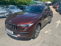 USED 2019 19 MASERATI LEVANTE 3.0 V6 GranLusso SUV 5dr Petrol ZF AUTO 4WD Euro 6 (s/s) (350 ps) with a , Panoramic sunroof, 360 camera, Sat nav, Leather, touchscreen and a full service history.. This 2019 Maserati Levante V6 GranLusso offers a compelling blend of Italian luxury and performance, boasting a powerful 3.0 litre petrol engine and a sophisticated four wheel drive system with a full service history with 7 services (5 main dealer and 2 specialists). As a Euro 6 compliant vehicle, it meets modern emissions standards. The Gran Lusso trim signifies a focus on refined comfort and premium appointments, ensuring every journey is a pleasure. Experience exhilarating acceleration with a