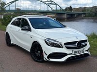 USED 2016 16 MERCEDES-BENZ A-CLASS 2.0 A45 AMG (Premium) Hatchback 5dr Petrol SpdS DCT 4MATIC Euro 6 (s/s) (381 ps) **LOW MILAGE**MEMORY BUCKET SEATS**PAN ROOF**