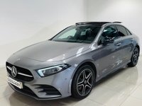 USED 2022 22 MERCEDES-BENZ A-CLASS 1.3 A250e 15.6kWh AMG Line Edition (Premium Plus) Saloon 4dr Petrol Plug-in Hybrid 8G-DCT Euro 6 (s/s) (218 ps) Mountain Grey | Black Alcantara Interior | Glass Panoramic Roof | Ambient Lighting | Apple CarPlay | Night Pack | Heated Memory Seats | ULEZ OK