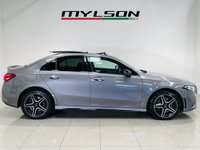 USED 2022 22 MERCEDES-BENZ A-CLASS 1.3 A250e 15.6kWh AMG Line Edition (Premium Plus) Saloon 4dr Petrol Plug-in Hybrid 8G-DCT Euro 6 (s/s) (218 ps) Mountain Grey | Black Alcantara Interior | Glass Panoramic Roof | Ambient Lighting | Apple CarPlay | Night Pack | Heated Memory Seats | ULEZ OK