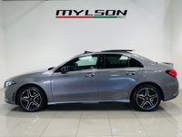 USED 2022 22 MERCEDES-BENZ A-CLASS 1.3 A250e 15.6kWh AMG Line Edition (Premium Plus) Saloon 4dr Petrol Plug-in Hybrid 8G-DCT Euro 6 (s/s) (218 ps) Mountain Grey | Black Alcantara Interior | Glass Panoramic Roof | Ambient Lighting | Apple CarPlay | Night Pack | Heated Memory Seats | ULEZ OK