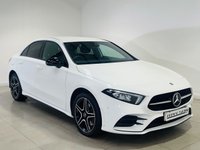 USED 2022 22 MERCEDES-BENZ A-CLASS 1.3 A250e 15.6kWh AMG Line Edition (Executive) Saloon 4dr Petrol Plug-in Hybrid 8G-DCT Euro 6 (s/s) (218 ps) Polar White | Black Alcantara Interior with Red Stitching | Ambient Lighting | Apple CarPlay | Heated Seats | Privacy Glass | Service History | ULEZ OK