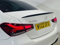 USED 2022 22 MERCEDES-BENZ A-CLASS 1.3 A250e 15.6kWh AMG Line Edition (Executive) Saloon 4dr Petrol Plug-in Hybrid 8G-DCT Euro 6 (s/s) (218 ps) Polar White | Black Alcantara Interior with Red Stitching | Ambient Lighting | Apple CarPlay | Heated Seats | Privacy Glass | Service History | ULEZ OK