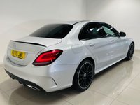 USED 2020 70 MERCEDES-BENZ C-CLASS 2.0 C220d AMG Line (Premium) Saloon 4dr Diesel G-Tronic+ Euro 6 (s/s) (194 ps) Iridium Silver | Black Leather Interior | Night Pack | Ambient Lighting | 19 Inch AMG Wheels | Privacy Glass | Heated Seats | ULEZ OK