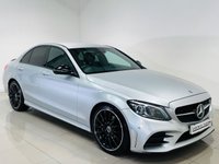 USED 2020 70 MERCEDES-BENZ C-CLASS 2.0 C220d AMG Line (Premium) Saloon 4dr Diesel G-Tronic+ Euro 6 (s/s) (194 ps) Iridium Silver | Black Leather Interior | Night Pack | Ambient Lighting | 19 Inch AMG Wheels | Privacy Glass | Heated Seats | ULEZ OK