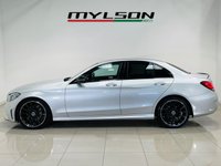USED 2020 70 MERCEDES-BENZ C-CLASS 2.0 C220d AMG Line (Premium) Saloon 4dr Diesel G-Tronic+ Euro 6 (s/s) (194 ps) Iridium Silver | Black Leather Interior | Night Pack | Ambient Lighting | 19 Inch AMG Wheels | Privacy Glass | Heated Seats | ULEZ OK