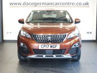 USED 2017 17 PEUGEOT 3008 1.6 BlueHDi Allure SUV 5dr Diesel EAT Euro 6 (s/s) (120 ps) BEAUTIFUL SUV - COMES WITH A FULL SERVICE HISTORY + VIRTUAL COCKPIT DIGITAL DASH DISPLAY + SATELLITE NAVIGATION + APPLE CARPLAY / ANDROID AUTO + REAR VIEW CAMERA + BLUETOOTH MEDIA STREAMING + DUAL ZONE CLIMATE CONTROL + AIR CONDITIONING + IN CAR ENTERTAINMENT WITH TOUCH SCREEN MEDIA DISPLAY + CRUISE CONTROL + ECO STOP START SYSTEM + HILL HOLD START ASSIST + LED DAY TIME RUNNING LIGHTS + PRIVACY GLASS + AUTOMATIC WIPERS WITH RAIN SENSOR + LEATHER MULTIFUNCTIONAL STEERING WHEEL + ELECTRIC WINDOWS