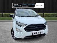 USED 2018 18 FORD ECOSPORT 1.0T EcoBoost ST-Line SUV 5dr Petrol Manual Euro 6 (s/s) (140 ps) HERE AT MOTOR SWITCH YOUR NEW MOTOR IS JUST A SWITCH AWAY WITH THIS FORD ECOSPORT 1.0T PETROL ECOBOOST ST-LINE SUV 5DR MANUAL EURO 6, WHICH COMES WITH A FULL 12 MONTHS NATIONWIDE WARRANTY AND ALSO COMES WITH A FULL 12 MONTHS MOT, THIS VEHICLE WILL ALSO BE FRESHLY SERVICED BEFORE IT LEAVES US TO BRING IT BACK UP TO DATE, WITH 3 X FORMER KEEPERS, AND ALSO COMES WITH 2 KEYS, FINANCE AVAILABLE FROM 11.9% APR, DELIVERY AVAILABLE, PART EX WELCOME, FULLY VALETED USING AUTO SMART PRODUCTS, HPI CLEAR