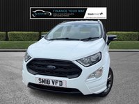 USED 2018 18 FORD ECOSPORT 1.0T EcoBoost ST-Line SUV 5dr Petrol Manual Euro 6 (s/s) (140 ps) HERE AT MOTOR SWITCH YOUR NEW MOTOR IS JUST A SWITCH AWAY WITH THIS FORD ECOSPORT 1.0T PETROL ECOBOOST ST-LINE SUV 5DR MANUAL EURO 6, WHICH COMES WITH A FULL 12 MONTHS NATIONWIDE WARRANTY AND ALSO COMES WITH A FULL 12 MONTHS MOT, THIS VEHICLE WILL ALSO BE FRESHLY SERVICED BEFORE IT LEAVES US TO BRING IT BACK UP TO DATE, WITH 3 X FORMER KEEPERS, AND ALSO COMES WITH 2 KEYS, FINANCE AVAILABLE FROM 11.9% APR, DELIVERY AVAILABLE, PART EX WELCOME, FULLY VALETED USING AUTO SMART PRODUCTS, HPI CLEAR