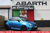 USED 2021 21 ABARTH 595 1.4 T-Jet Competizione 70th Hatchback 3dr Petrol Auto Euro 6 (180 bhp) Bi-Xenon--Electric Sunroof--GT Natural Sabelt--17" Super Sport Alloys--Rally Blue