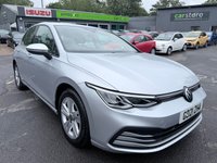 USED 2021 21 VOLKSWAGEN GOLF Silver 1.5 TSI Life hatchback, 49,700 miles, Euro 6, 6-speed manual, 16in alloys, Sat nav, CarPlay/Android Auto, Climate control, F&R sensors. VERY ECONOMICAL LOW INSURANCE