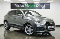 USED 2015 15 AUDI Q3 2.0 TDI S line Plus quattro Euro 6 (s/s) 5dr Service History, Black Leather
