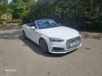 USED 2017 17 AUDI A5 CABRIOLET 2.0 TDI S line Convertible 2dr Diesel S Tronic quattro Euro 6 (s/s) (190 ps) Fsh,nav,19" alloys,rev cam