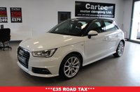 USED 2015 15 AUDI A1 1.4 TFSI S line Sportback 5dr Petrol S Tronic Euro 6 (s/s) (125 ps) &pound;35 ROAD TAX***AUTOMATIC***SATNAV***BLUETOOTH***AIR CON***S-LINE SPORTS SEATS***HEAD LIGHT WASH SYSTEM***PADDLE SHIFT***VOICE CONTROL***S-LINE STYLING***FOLDING DASH DISPLAY***MULTI-FUNCTION STEERING WHEEL***HEATED DOOR MIRRORS***