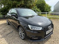 USED 2016 66 AUDI A1 1.4 TFSI CoD Black Edition Hatchback 3dr Petrol S Tronic Euro 6 (s/s) (150 ps) Low mileage 27k,  Black leather S-Line embossed seats, a full service history, 18" alloys, immaculate condition. DAB, Parking sensors, Dynamic suspension.