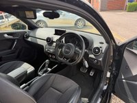 USED 2016 66 AUDI A1 1.4 TFSI CoD Black Edition Hatchback 3dr Petrol S Tronic Euro 6 (s/s) (150 ps) Low mileage 27k,  Black leather S-Line embossed seats, a full service history, 18" alloys, immaculate condition. DAB, Parking sensors, Dynamic suspension.