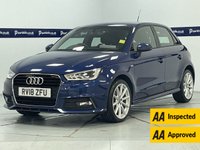 USED 2018 18 AUDI A1 1.4 TFSI S line Sportback 5dr Petrol Manual Euro 6 (s/s) (Nav) (125 ps) - AA INSPECTED (6 STAMP HISTORY - SAT NAV)