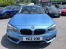USED 2018 BMW 1 SERIES Blue 1.5 116d Sport hatchback, 83,000 miles, Euro 6, 6-speed manual, 17in alloys, Sat nav, Bluetooth, Air Conditioning, Rear sensors and much more! This 2018 BMW 1 Series 116d Sport is a Euro 6 compliant vehicle, offering an efficient 1.5L diesel engine. This Sport trim model comes equipped with stylish Dark Chrome exhaust tailpipes, enhancing its sporty appearance. For convenience and connectivity, it features Bluetooth hands free with USB audio interface, allowing for seamless music streaming and call handling. Driving in varied conditions is made easier with the rain sensor and automatic headlight activation, ensuring optimal visibility.