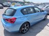 USED 2018 BMW 1 SERIES Blue 1.5 116d Sport hatchback, 83,000 miles, Euro 6, 6-speed manual, 17in alloys, Sat nav, Bluetooth, Air Conditioning, Rear sensors and much more! This 2018 BMW 1 Series 116d Sport is a Euro 6 compliant vehicle, offering an efficient 1.5L diesel engine. This Sport trim model comes equipped with stylish Dark Chrome exhaust tailpipes, enhancing its sporty appearance. For convenience and connectivity, it features Bluetooth hands free with USB audio interface, allowing for seamless music streaming and call handling. Driving in varied conditions is made easier with the rain sensor and automatic headlight activation, ensuring optimal visibility.