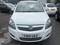 USED 2014 14 VAUXHALL ZAFIRA 1.8 16V Exclusiv MPV 5dr Petrol Manual Euro 5 (120 ps) 