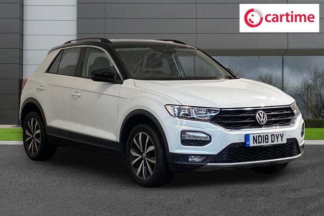 View our Volkswagen T-Roc 1.0 TSI SE SUV 5dr Petrol Manual Euro 6 (s/s) (115 ps) Front / Rear Parking Sensors, Car-Net App Connect, 17In Alloys, Electrically Foldable Door Mirrors, Climate Control