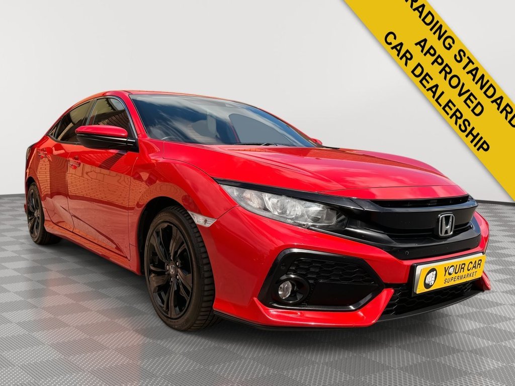 USED 2019 19 HONDA CIVIC 1.6 i-DTEC SR Hatchback 5dr Diesel Manual Euro 6 (s/s) (120 ps) Sat Nav, Rear Camera