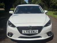 USED 2015 15 MAZDA MAZDA3 2.0 SKYACTIV-G SE-L Nav Hatchback 5dr Petrol Auto Euro 5 (s/s) (120 ps) SAT NAV-BLUETOOTH-HEAT SEATS-CRUISE
