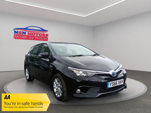 2016 66 TOYOTA AURIS 1.8 VVT-h Business Edition Hatchback 5dr Petrol Hybrid CVT Euro 6 (s/s) (Safety Sense) (136 ps) 12 Months AA Breakdown - Free