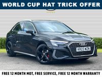 USED 2023 23 AUDI A3 1.0 TFSI 30 S line Sportback 5dr Petrol S Tronic Euro 6 (s/s) (110 ps) One Owner