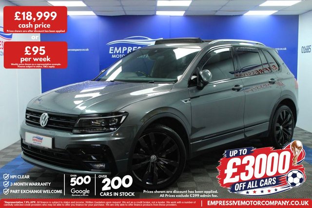 View our Volkswagen Tiguan 2.0 TDI R-Line Tech SUV 5dr Diesel DSG 4Motion Euro 6 (s/s) (150 ps)
