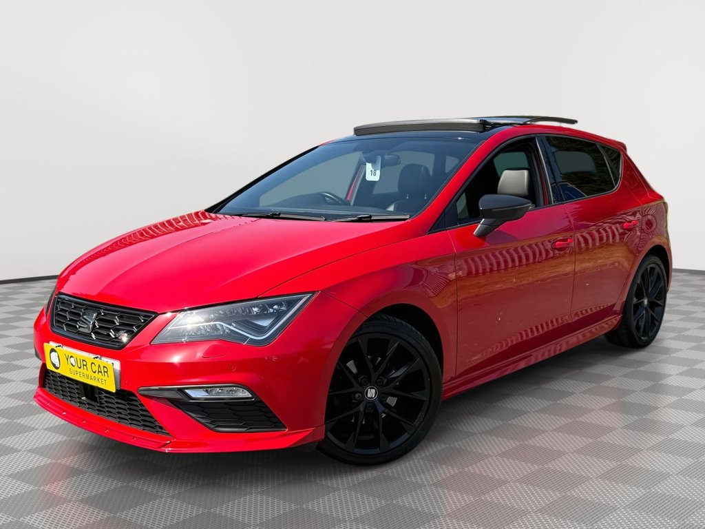 USED 2020 20 SEAT LEON 2.0 TDI FR Black Edition Hatchback 5dr Diesel DSG Euro 6 (s/s) (150 ps) Pan Roof-Heated Seats-CarPlay