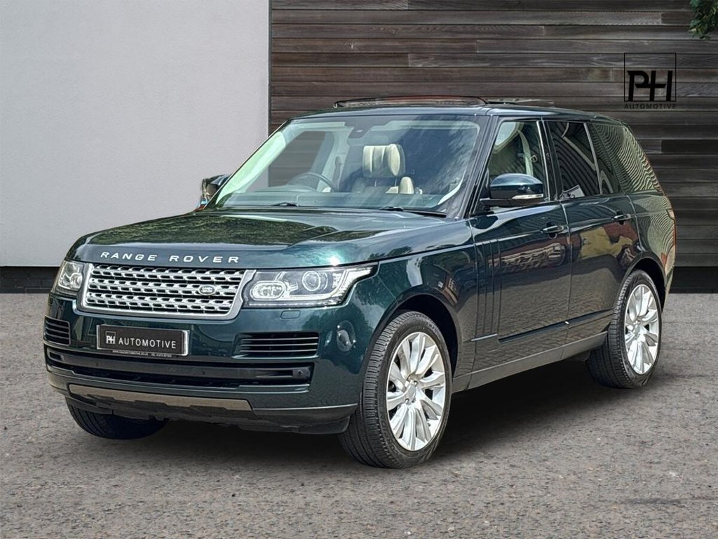 USED 2015 64 LAND ROVER RANGE ROVER 4.4 SD V8 Vogue SUV 5dr Diesel Auto 4WD Euro 5 (339 ps) AINTREE GREEN|CLEAR GLASS POSSIBLE