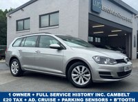 USED 2015 15 VOLKSWAGEN GOLF 1.6 TDI BlueMotion Tech SE Estate 5dr Diesel Manual Euro 5 (s/s) (105 ps) 1 OWNER -- FULL SERVICE HISTORY -- PARKING SENSORS -- AD.CRUISE -- &pound;20 TAX